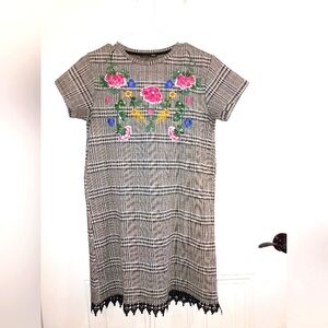 ZARA embroidery sequins dress